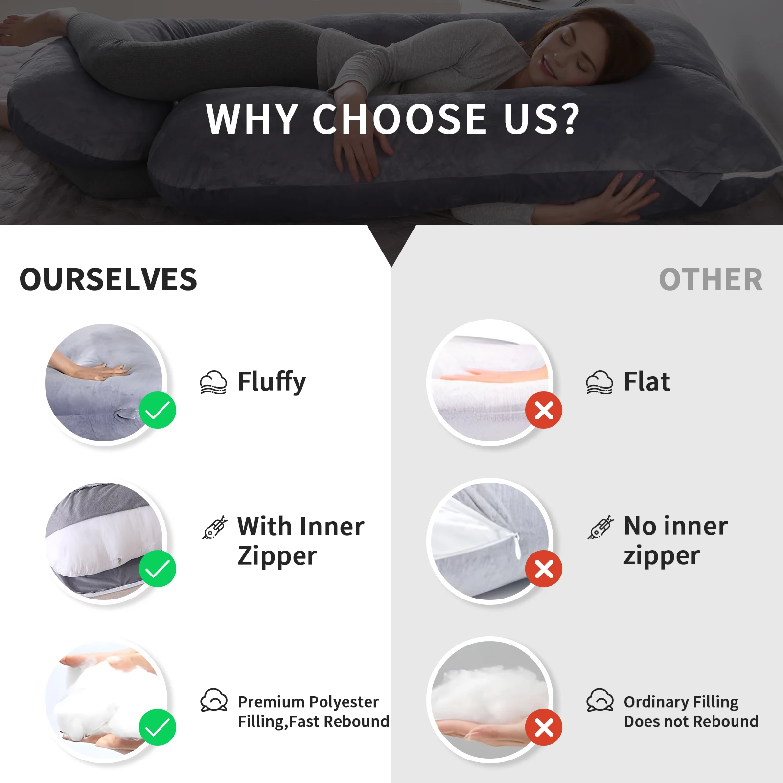 IKEVIA® Pregnancy Pillow - Image 9